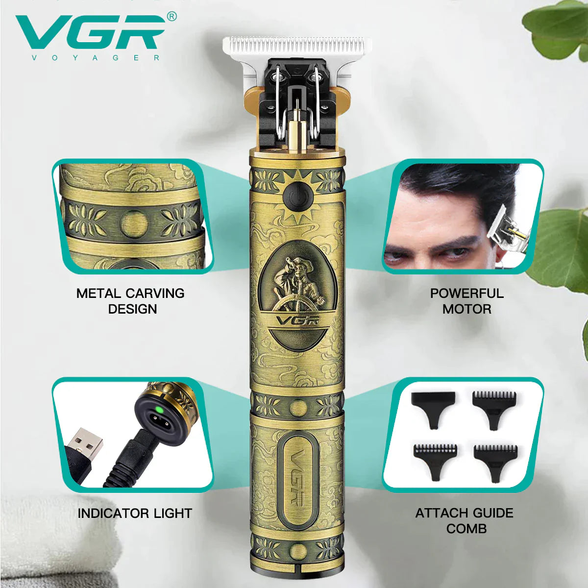 VGR Professional Hair Beard Trimmer V091 - Medaid International