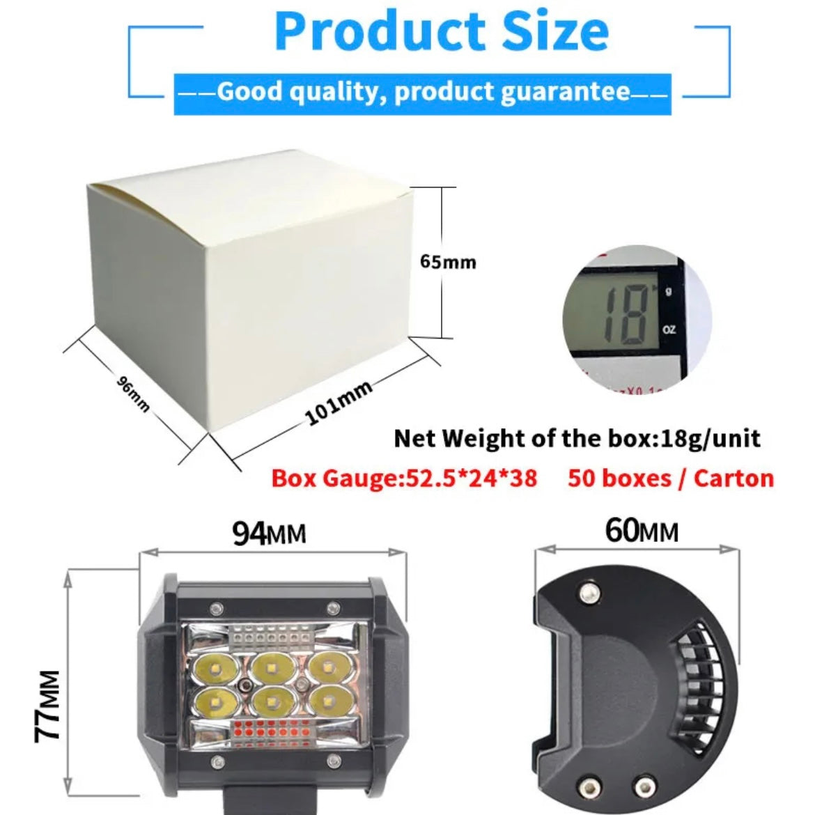 84W Led Police Flash Light 24V With 3 Colors - Medaid International