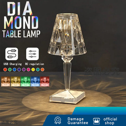 LED Diamond Crystal Magic Lamp Projection Night Lights Touch Control - Medaid International