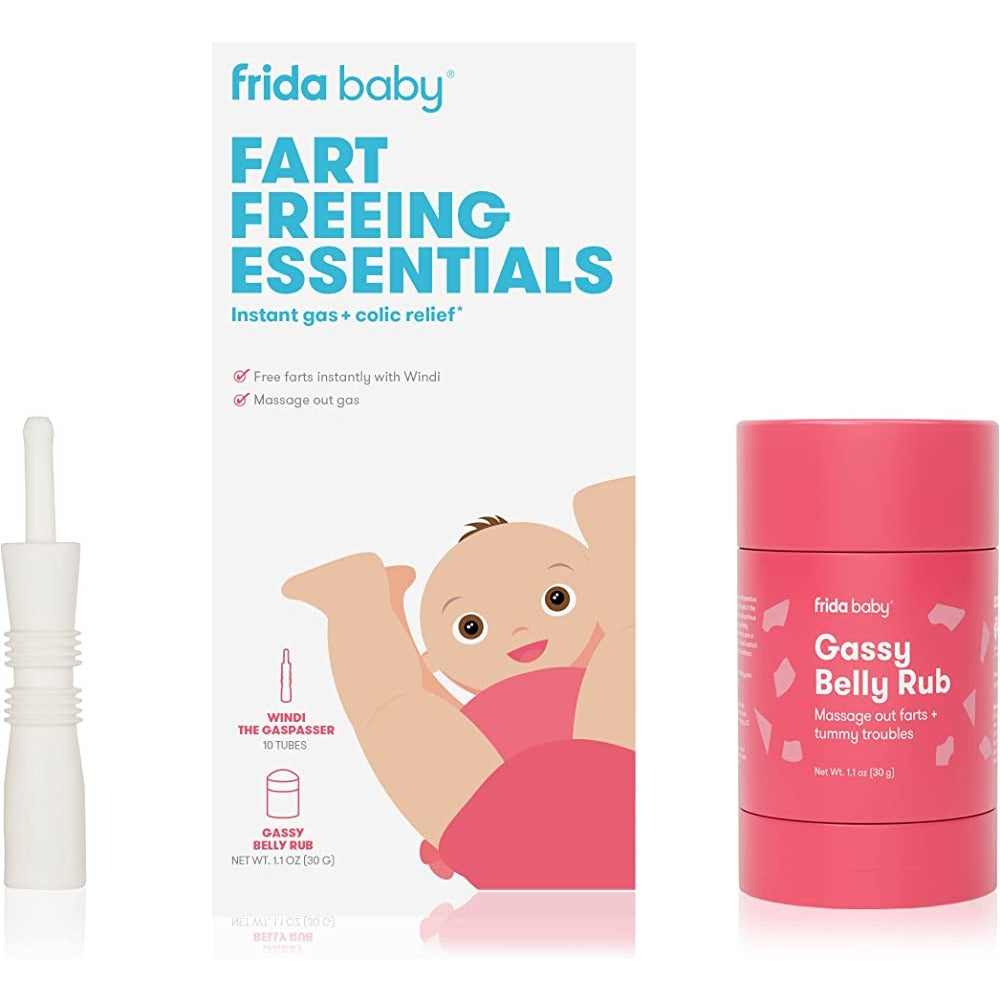 FridaBaby Fart Freeing Essentials | Includes Windi and Gassy Belly Rub for Safe, Natural, and Instant Gas and Colic Relief for Infants and Babies - Medaid - Lebanon