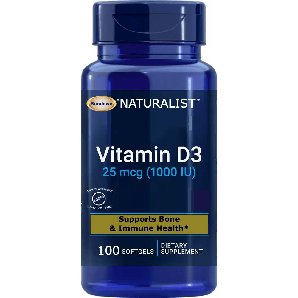 Vitamin D3 Softgels - Naturalist 25mcg (1000 IU) - Medaid - Lebanon