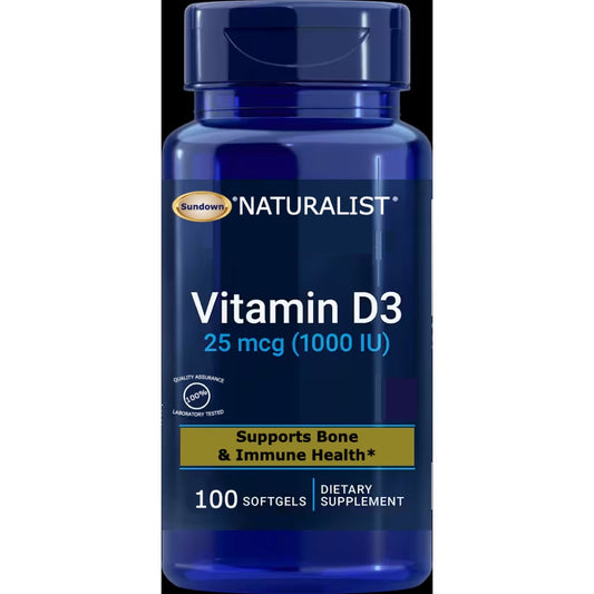 Vitamin D3 Softgels - Naturalist 25mcg (1000 IU) - Medaid - Lebanon