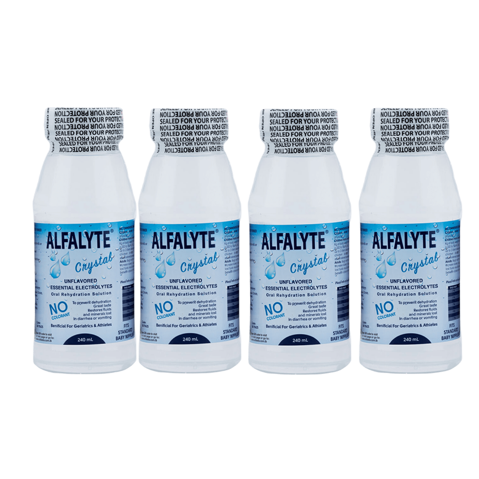 Alfalyte 4-Pack Oral Rehydration Solution - Crystal (Unflavored) - - Medaid - Lebanon