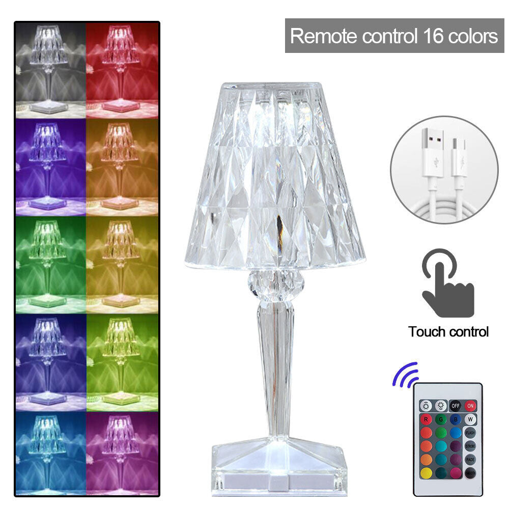 LED Diamond Crystal Magic Lamp Projection Night Lights Touch Control - Medaid International