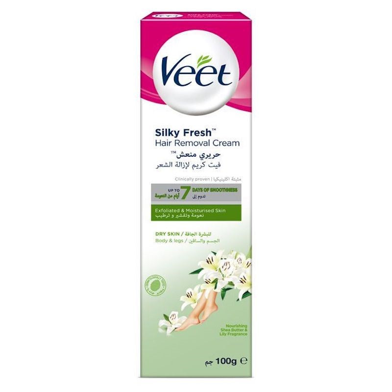 Veet silky fresh Hair Removal Cream Dry Skin, 100ml - Medaid