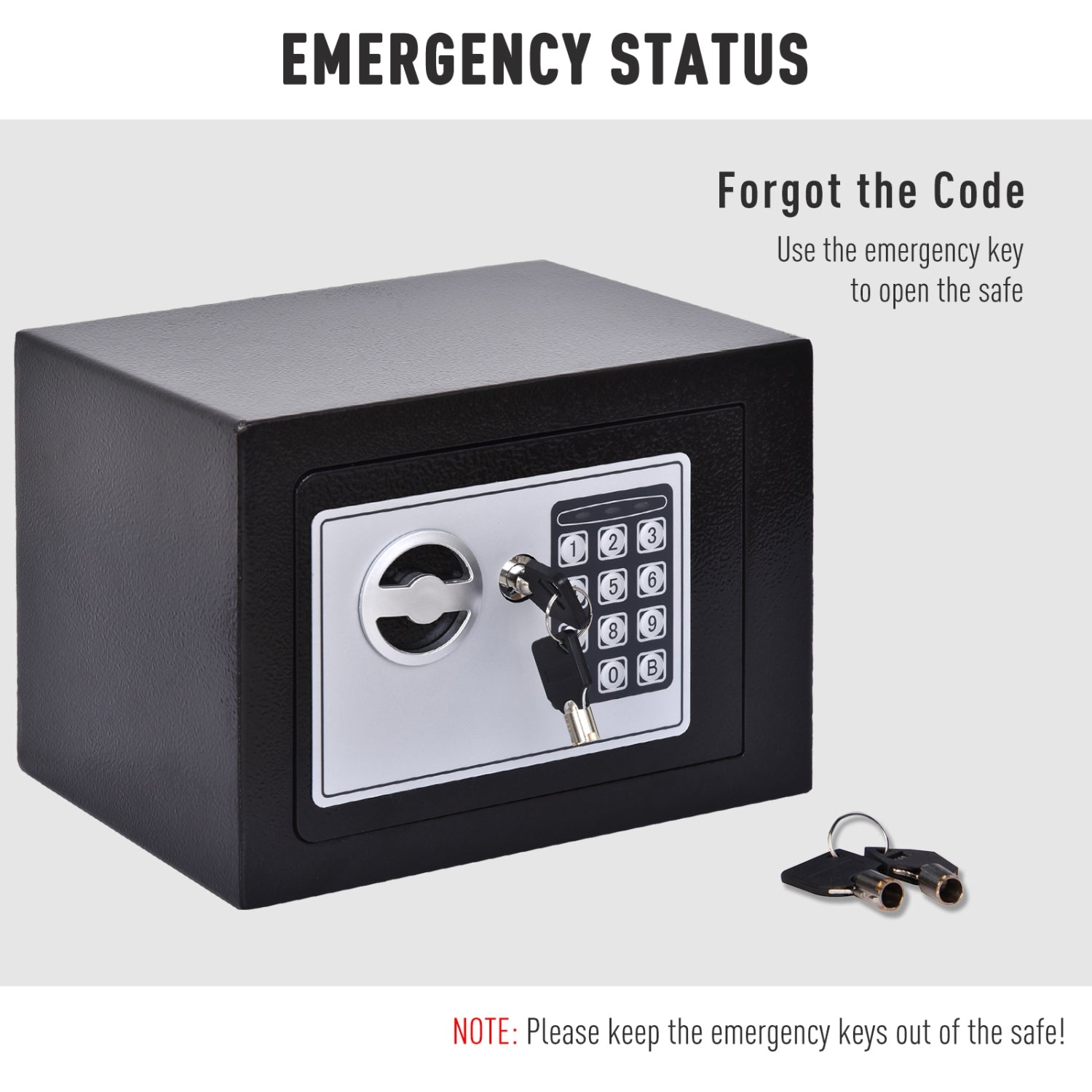 Safe Box Mini Digital Electronic Keypad Lock Safe Box Built In 2 Locking Bolts For Home & Offices 23x17x17cm - Medaid International