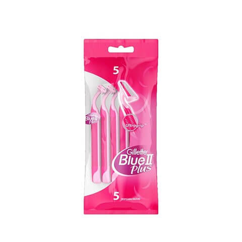 Gillette Blue 2 Plus Disposable Razors Pink For Women, 5 pieces - Medaid