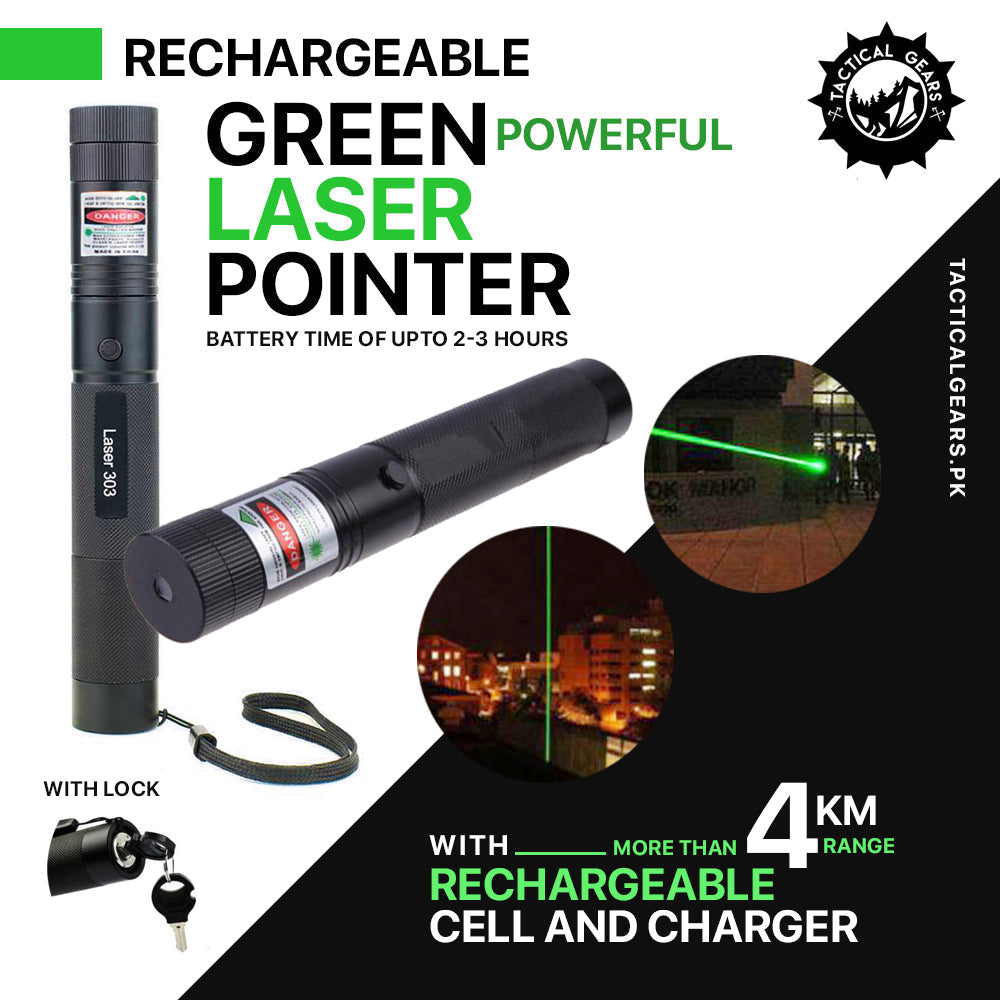 Rechargeable Powerful Green Laser Pointer JD303 - Medaid International