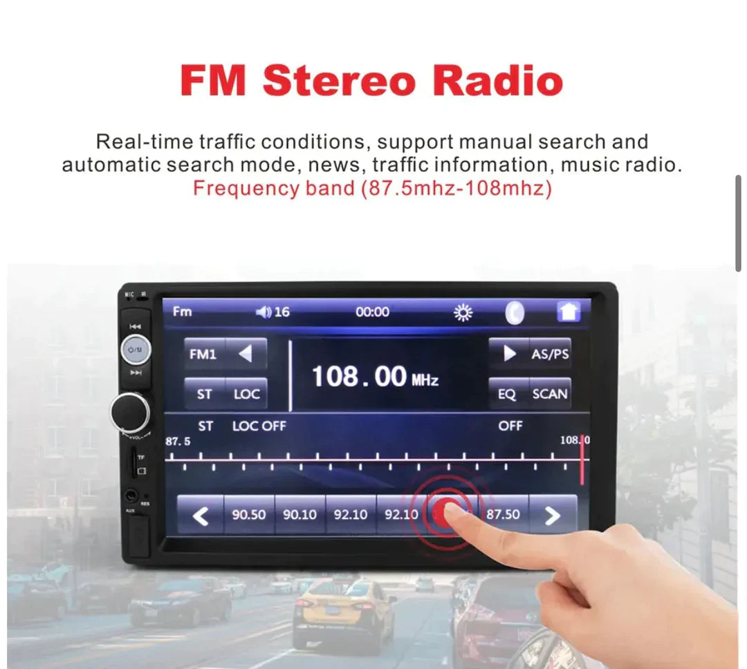 7 INCH DOUBLE HD CAR RADIO SCREEN PLAYER WITH DIGITAL TOUCHSCREEN 7018B - Medaid International