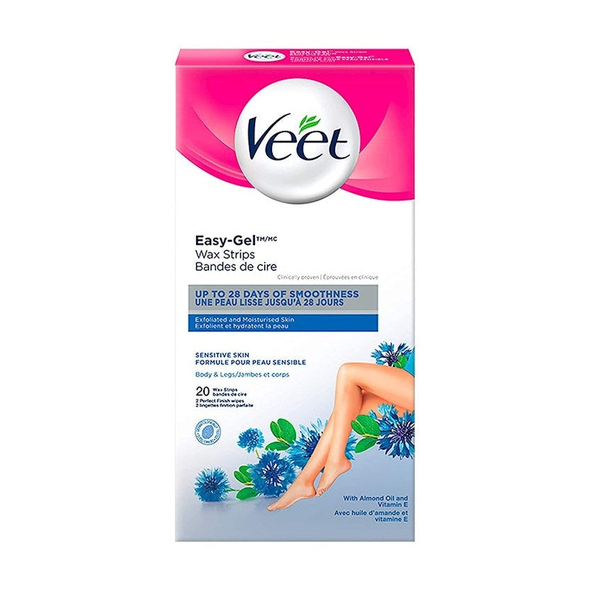 Veet Wax Strips Easy Gel Sensitive Skin 20S - Medaid