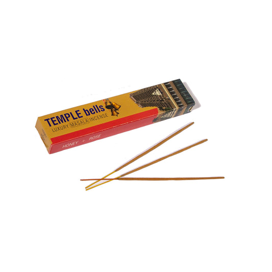 AROMA TAMPLE BELLS INCENSE STICKS - HONEY & ROSE - Medaid International