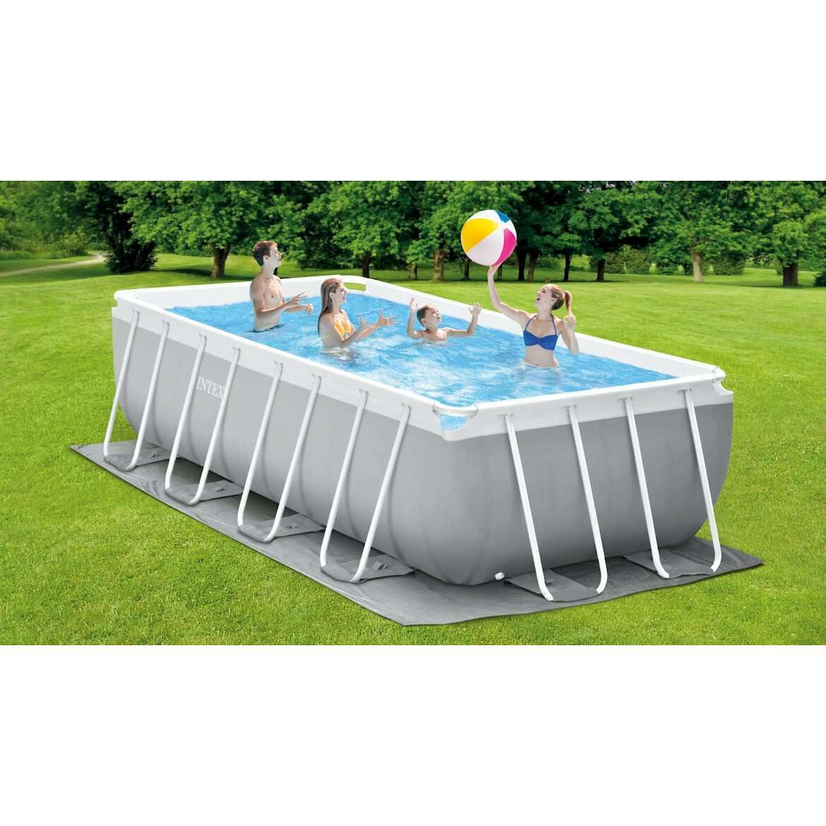Prism Frame Rectr Pool Set 4.88 X 2.44 X 1.07M - Medaid International