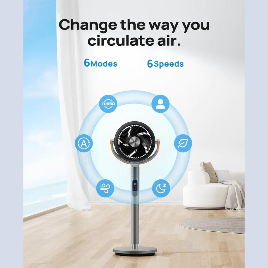 Smart Fan with Remote, Voice Control, Ultra Quiet, 120° Sweep, 105° Vertical Adjustment