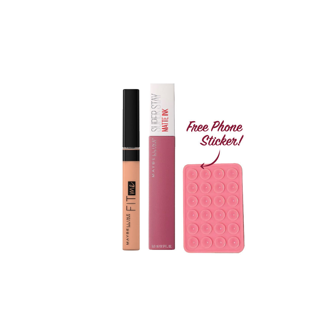 20% OFF Maybelline Originals Stay Matte Ink + Concealer Fit Me + FREE Phone Sticker - Medaid