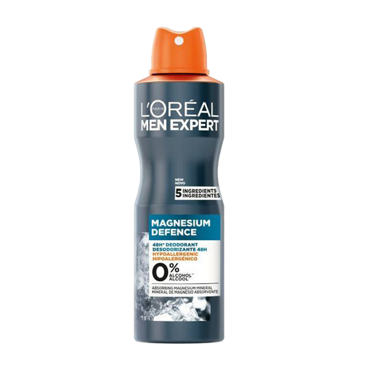 L'Oréal Men Expert Magnesium Defence 48H Spray Deodorant - 150ml - Medaid