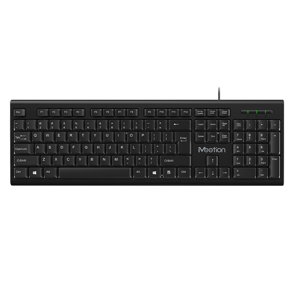 MEETION MT-C100 USB WIRED KEYBOARD AND MOUSE COMBO KIT FOR COMPUTER - BLACK - Medaid International