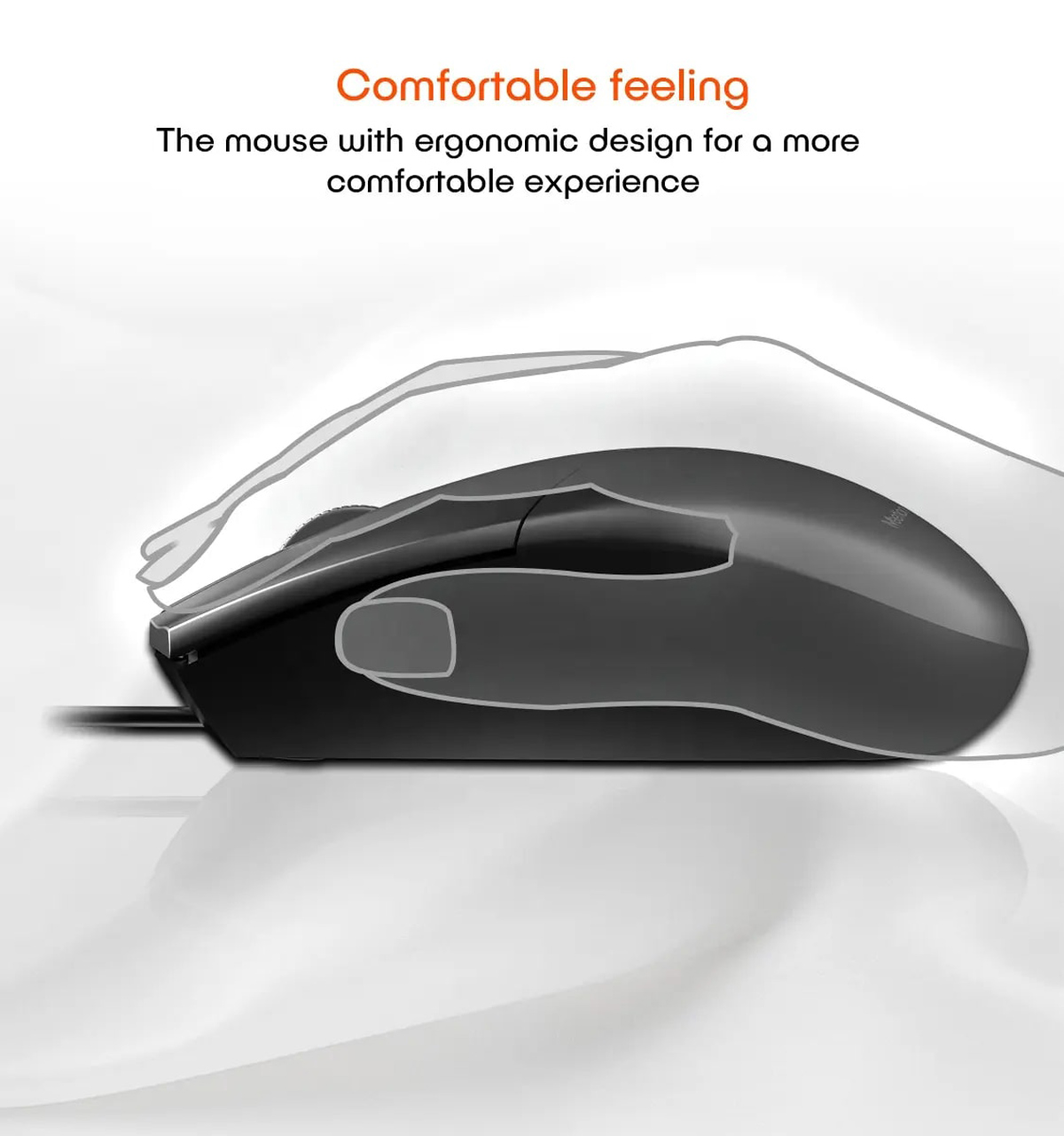 MEETION MT-C100 USB WIRED KEYBOARD AND MOUSE COMBO KIT FOR COMPUTER - BLACK - Medaid International