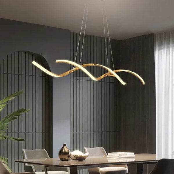 120 CM, Modern Hanging LED Helix Pendant Lights for Dining Room, Kitchen, Bedroom, Living Room - Medaid - Lebanon