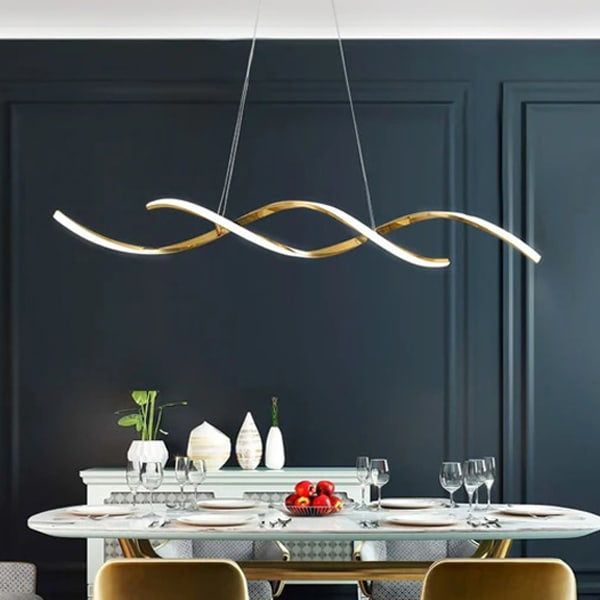 120 CM, Modern Hanging LED Helix Pendant Lights for Dining Room, Kitchen, Bedroom, Living Room - Medaid - Lebanon