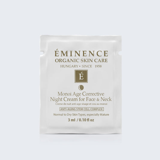 Eminence Organics Monoi Age Corrective Night Cream for Face & Neck  Card Sample - Medaid