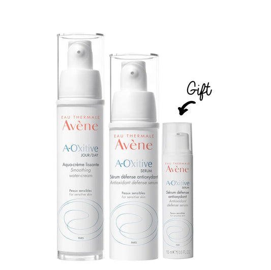 Vitamin C Glow Kit: AVENE A-OXITIVE SERUM 30ML + DAY 30ML + FREE SERUM 15ML - Medaid