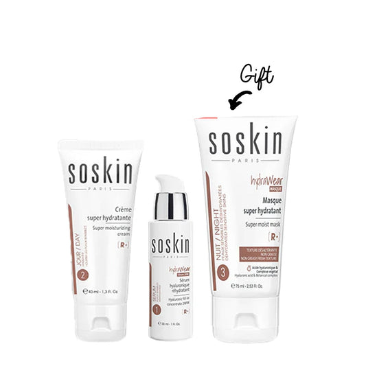 Soskin Creme Super Hydratante + Soskin Serum Hyaluronique + Soskin Masque Super Hydratant (Gift) - Medaid