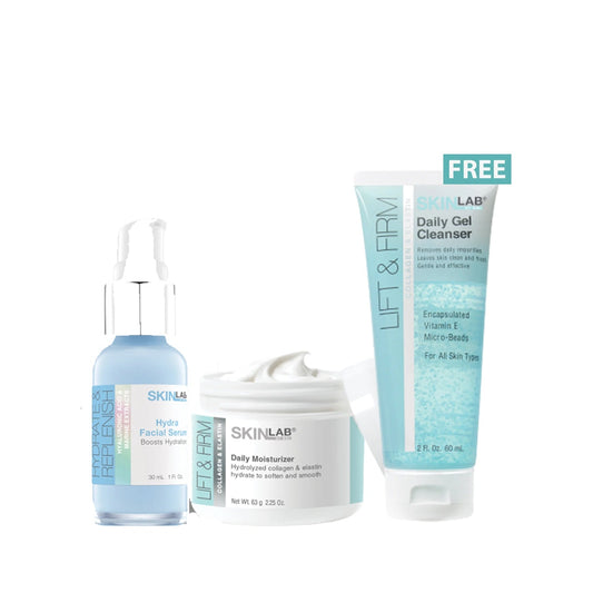 SKINLAB HYDRA FACIAL SERUM  +  SKINLAB DAILY MOISTURIZER + SKINLAB GEL CLEANSER GIFT - Medaid