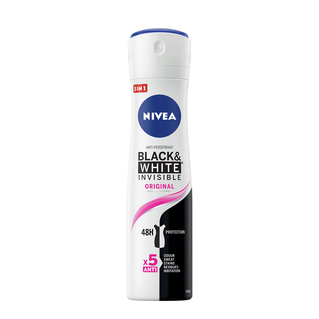 Nivea Invisible Black & White Original Spray Deodorant - 150ml - Medaid