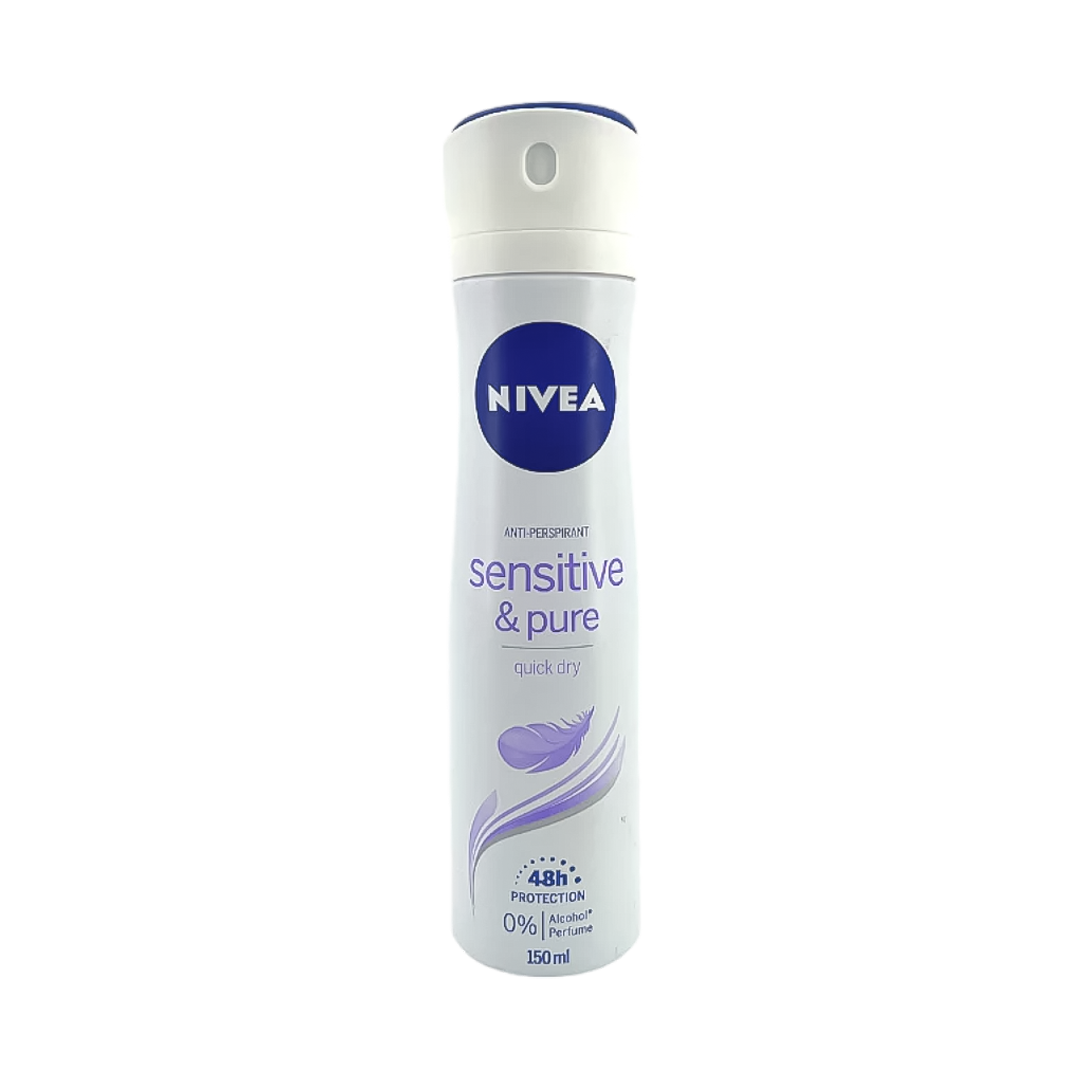 Nivea Sensitive And Pure Spray Deodorant - 150ml - Medaid