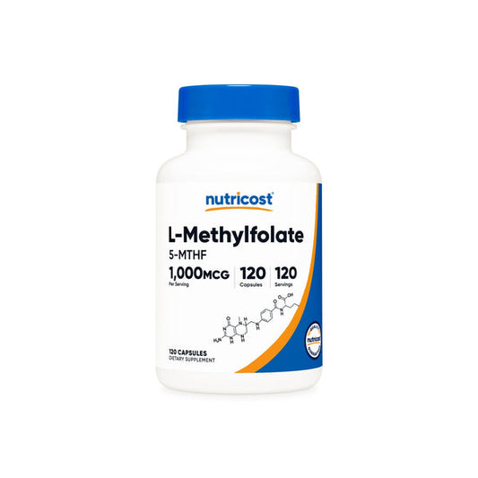 Nutricost, L-Methylfolate, 1000 mcg, 120 Capsules - Medaid International