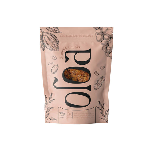 OLOA GRANOLA DARK CHOCOLATE PEANUT BUTTER CHUNKS - 330G - Medaid International