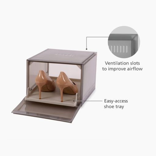 Joseph Joseph ShoeCase 6-piece Grey Shoe Storage Box - Medaid International