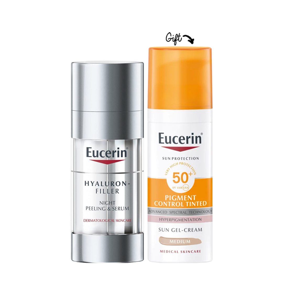 40% OFF Hyaluron-Filler Night Peeling&Serum 30ml + Pigment Control Tinted Fluid SPF50+ 50ml GIFT - Medaid