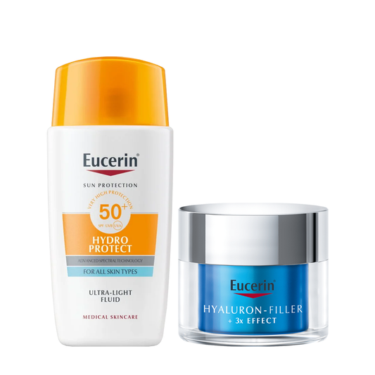 15% OFF: Hyaluron - Filler + 3x effect Moisture Booster Night 50ml + Eucerin Sun Hydro Protect Ultra Light Fluid SPF 50+ - Medaid - Lebanon