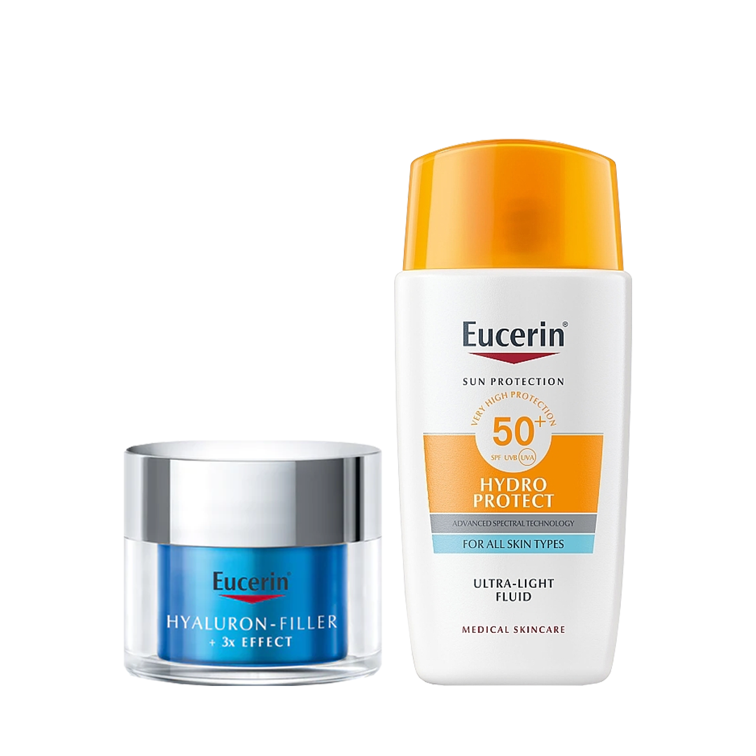 15% OFF: Hyaluron-Filler Moisture Booster 30ml + Eucerin Sun Hydro Protect Ultra Light Fluid SPF 50+ - Medaid