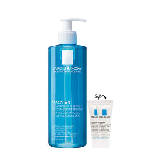 La Roche-Posay Effaclar Gel Cleanser + Effaclar Serum 3ML X2 (Gift) - Medaid