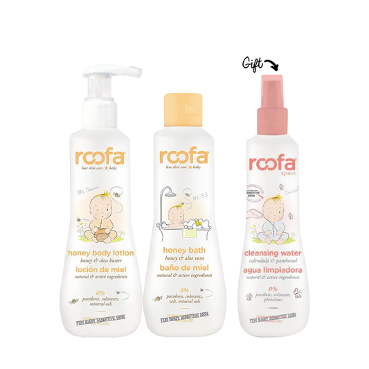 Honey Body Lotion Roofa + Honey Bath Roofa + Cleansing Water Roofa (Gift) - Medaid