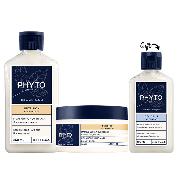 Buy Phyto Nourishing Shampoo 250 mL+ Phyto Nourishing Mask 200ML & Get Shampoo Softness 100 ml FREE - Medaid - Lebanon