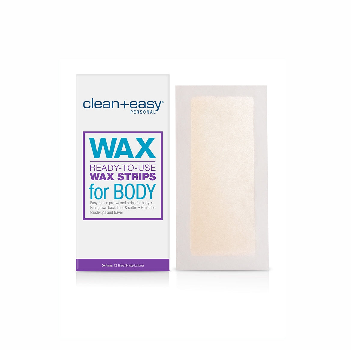 Clean & Easy Ready-To-Use Wax Strips for Body 12pcs - Medaid