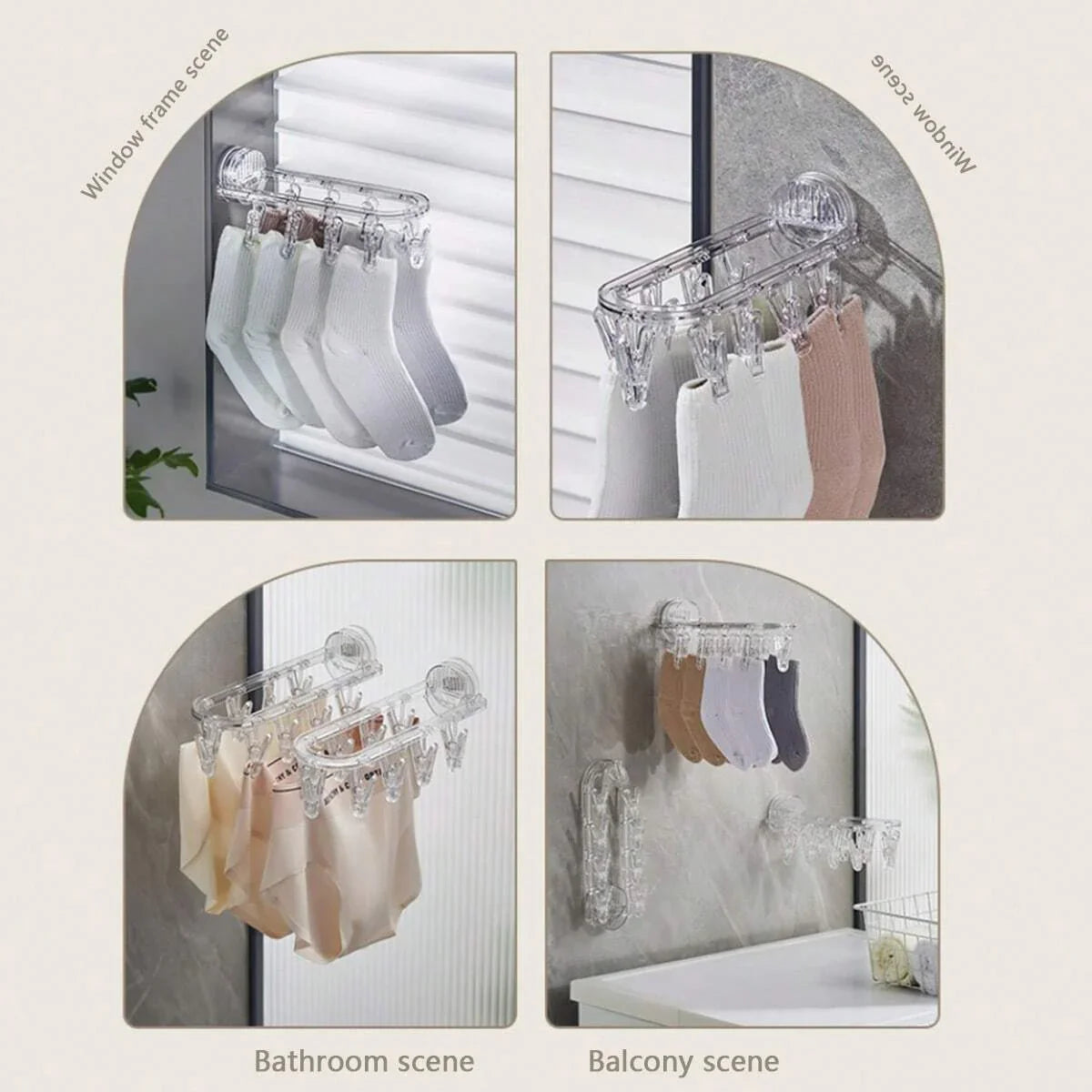 Wall-Mounted Folding Sock Rack - Medaid International