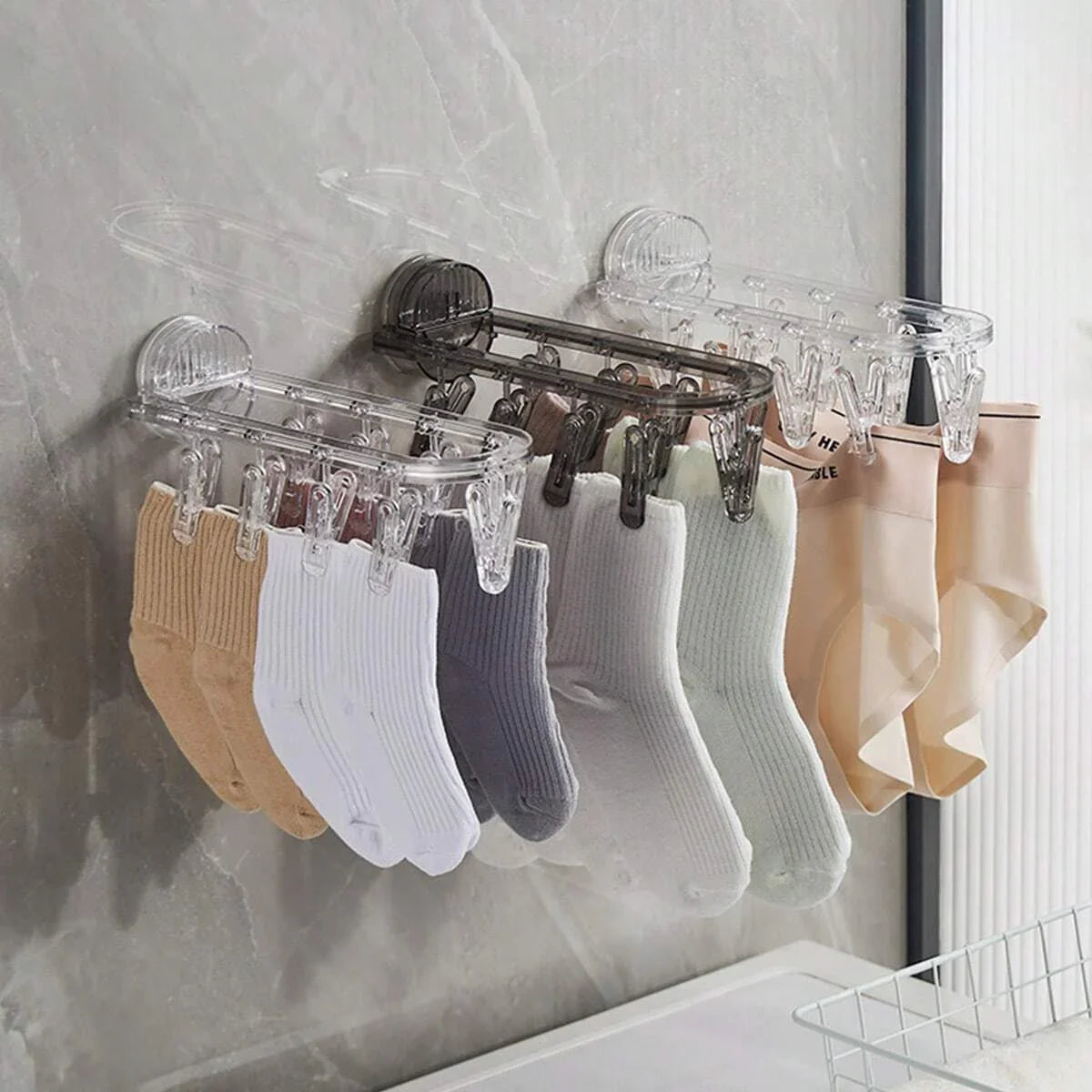 Wall-Mounted Folding Sock Rack - Medaid International