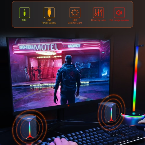 MEETION MT-SP2011 RGB Cool Computer 2.0 Game Speaker Audio Wired - Medaid International