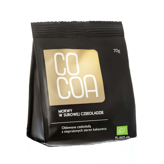 Cocoa Mulberries in Raw Chocolate Eko 70g - Medaid International