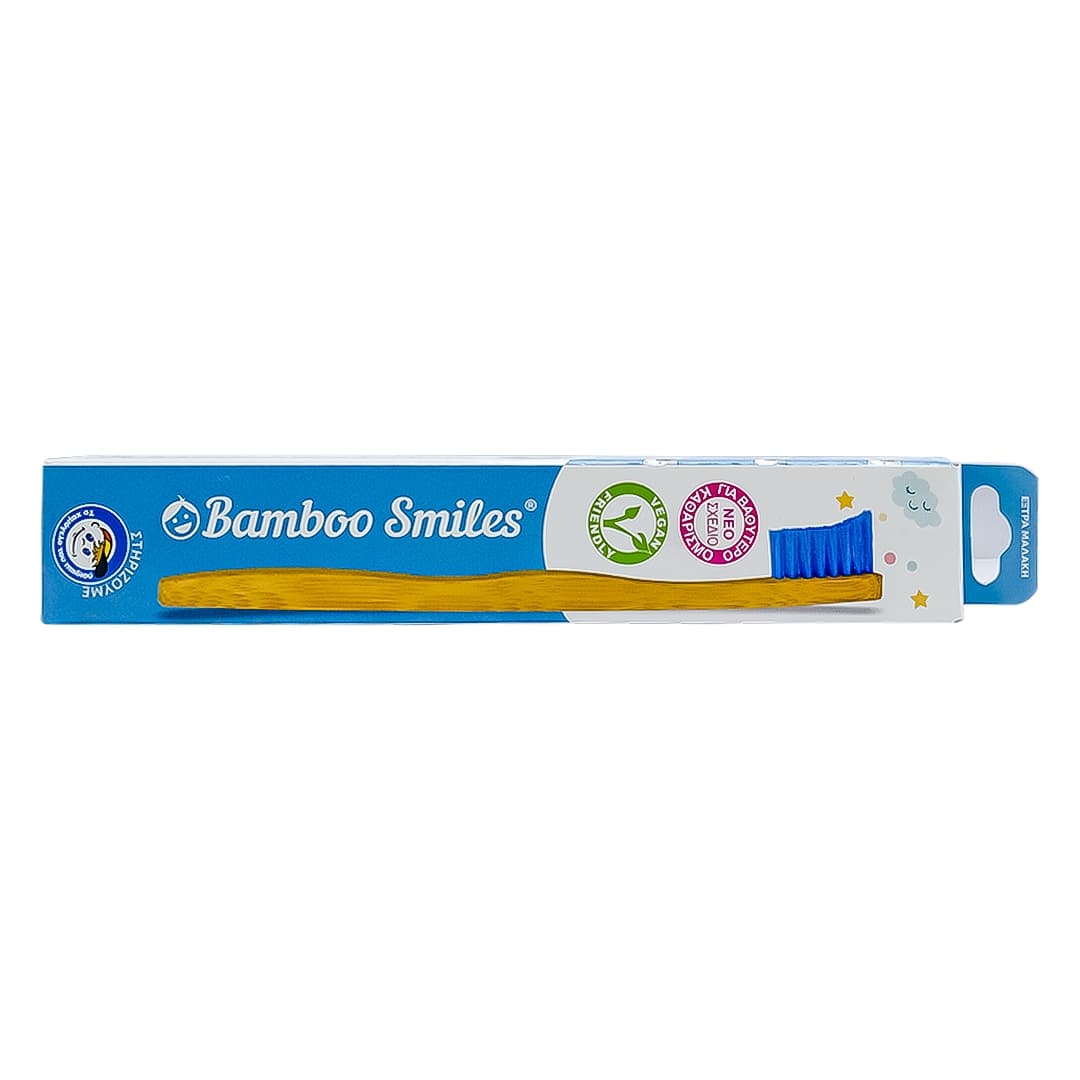 Bamboo Smiles Toothbrush Kids Ultra Soft Blue - Medaid International