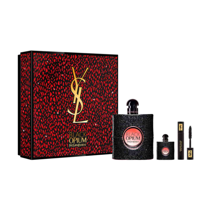 Yves Saint Laurent Black Opium Set Eau De Parfum 90ml + 7.5ml + Mascara - Medaid