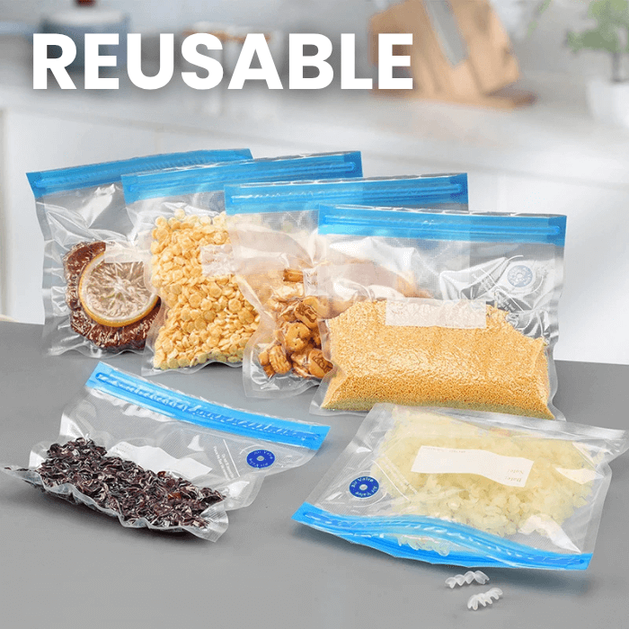 15 Reusable Vacuum Bags Set + Vacuum Pump - Medaid International