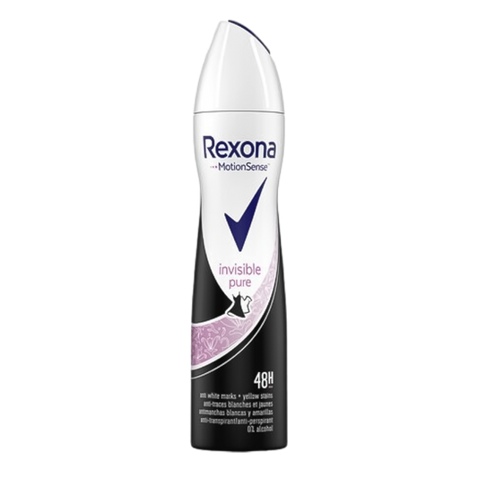 Rexona Invisible Pure Black & White Spray Deodorant - 200ml - Medaid