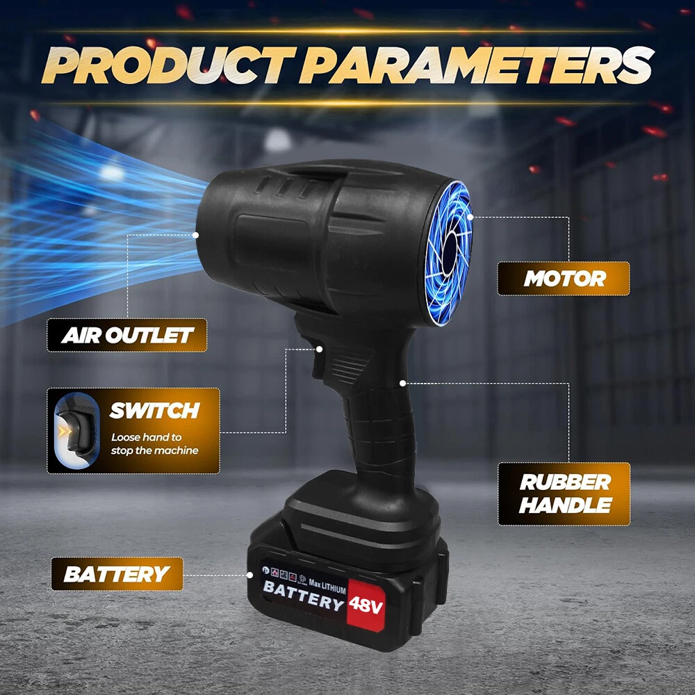 Air Pressure Power Blower Mini Cordless With Leaf Blower Cordless Compressed Air Duster 120mph for Car Wash - Medaid International