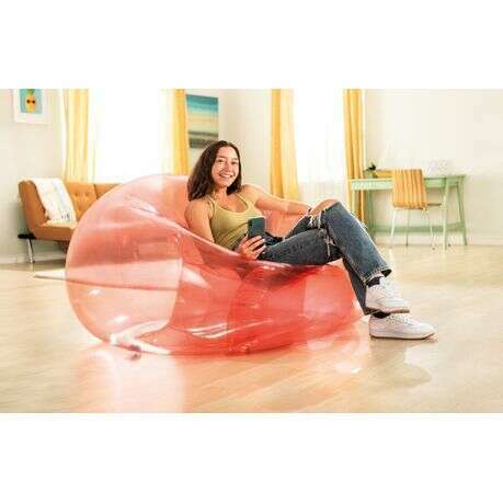 Transparent/Pink Beanless Bag Chair - Medaid International