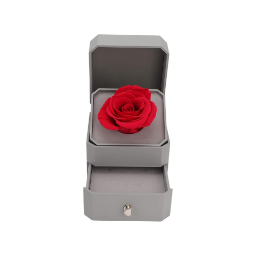 Luxurious Jewelry Box With Eternal Flower Rose + Magnetic Four Heart Necklace - Medaid International